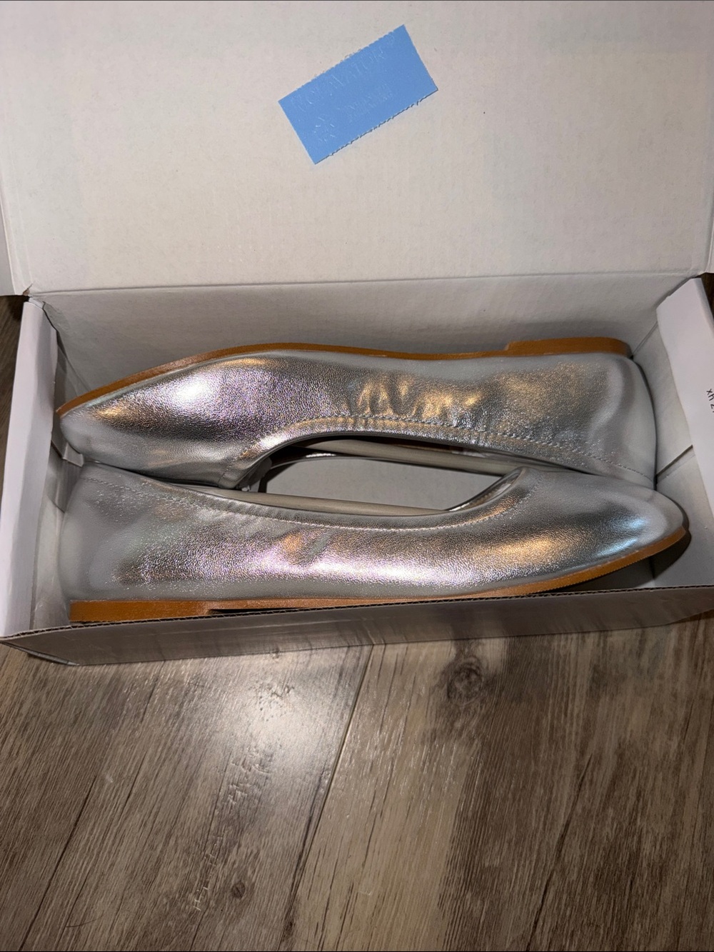 Dream Pairs Silver Metallic Ballet Flats